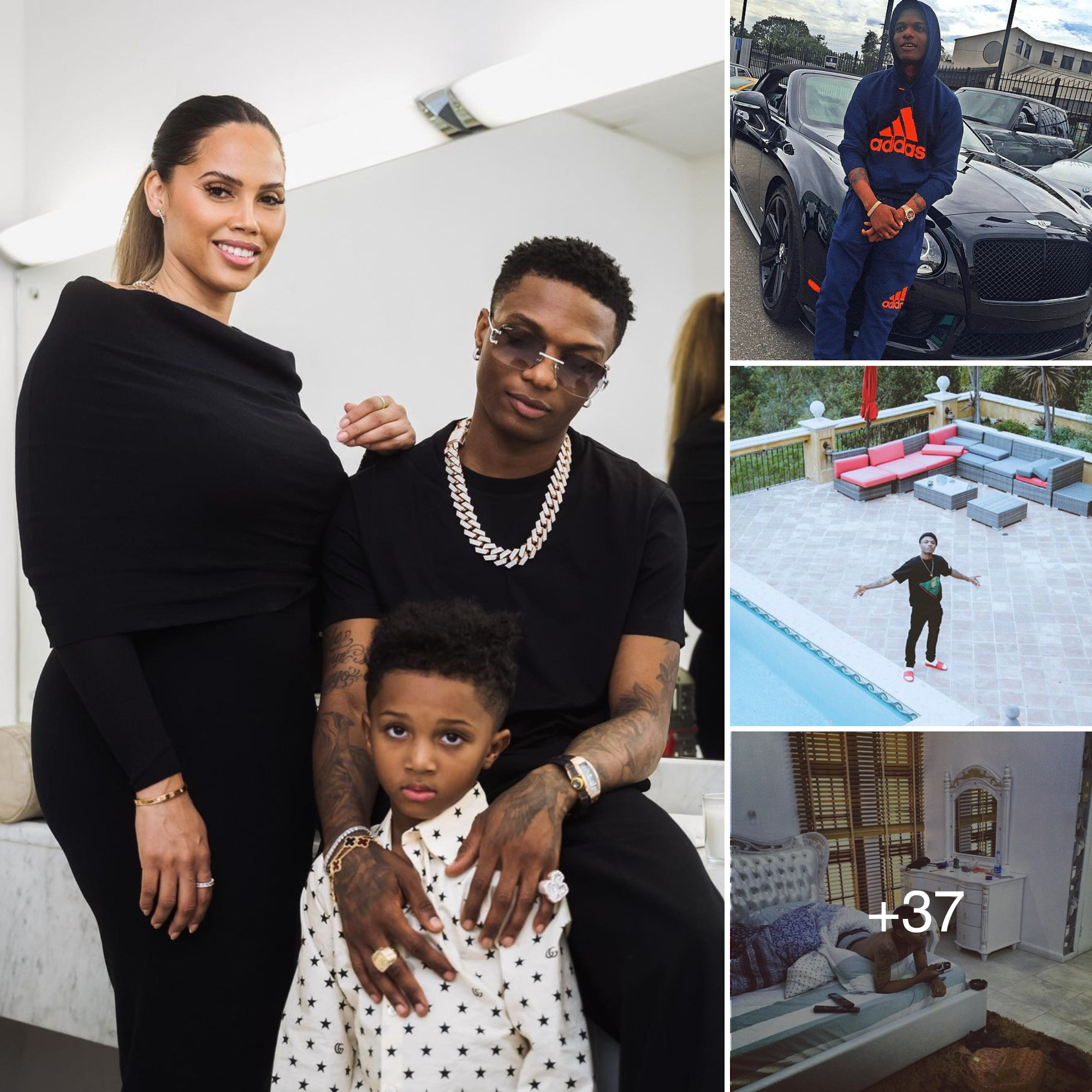 Wizkid has a luxurious life in a giant mansion