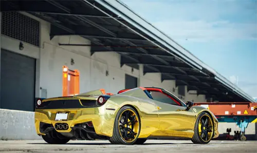 CLASS: Ronaldo Shakes Up the Streets of Arabia Behind the Wheel of a Gold-Plated Ferrari 488 GTB 8